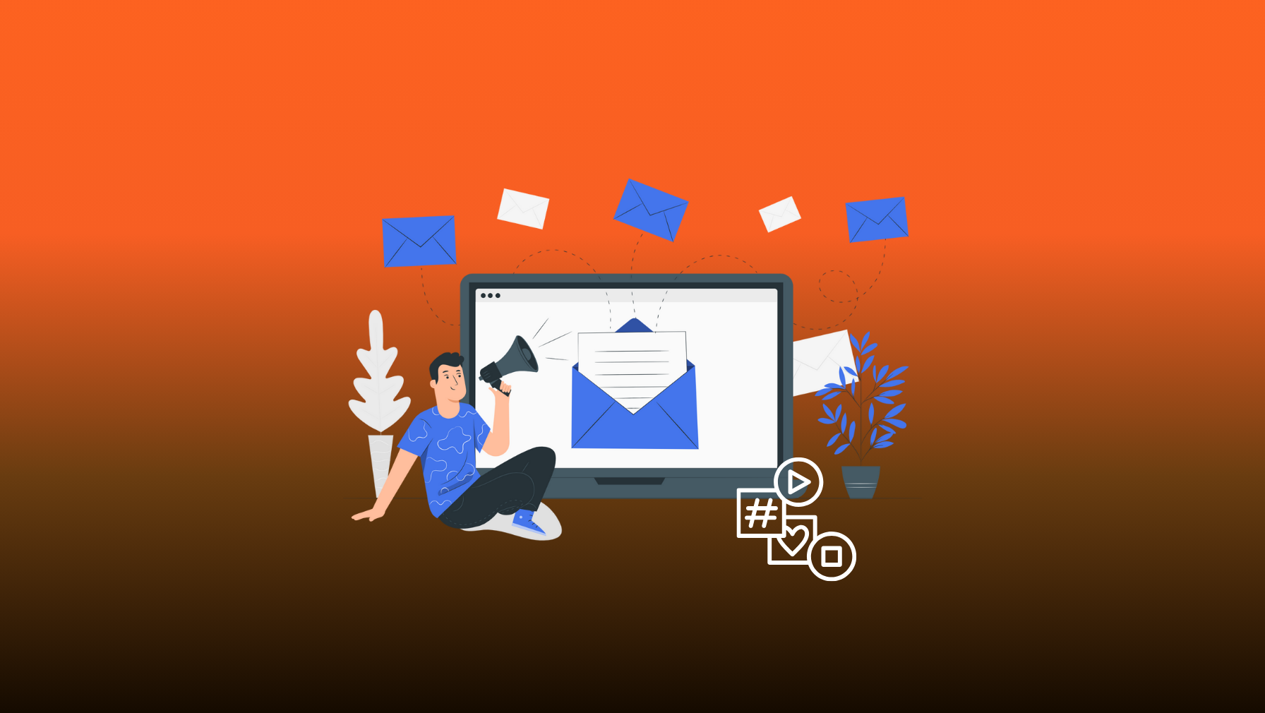 social media with B2B email marketing